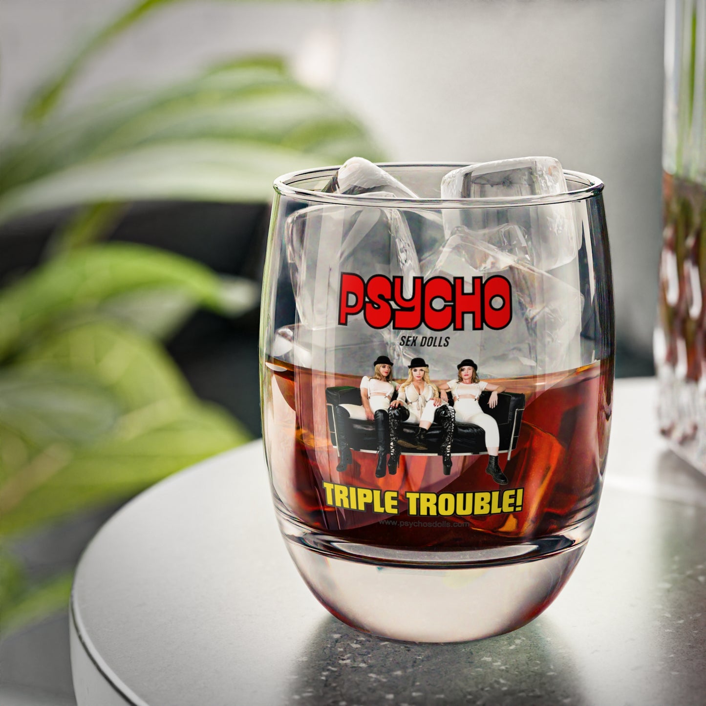 Psycho Sex Dolls Whiskey Glass